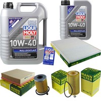 Mann Inspektionspaket 6L Liqui Moly 10W-40 FüR Opel Omega B Caravan 2.2