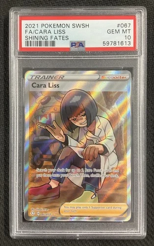 PSA 10 Pokemon TCG Sword & Shield Shining Fates #067 Fa/Cara Liss GEM MT