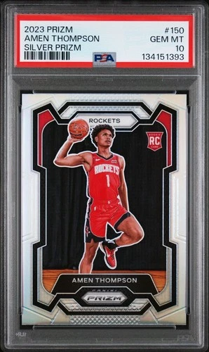 2023 Panini Prizm 150 Amen Thompson Silver Prizm Rookie RC PSA 10 GEM MINT !