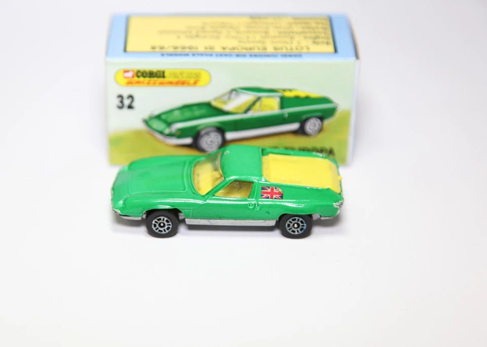 Corgi Juniors No 32 Lotus Europa - Good Original & Free Reproduction Box - Image 3 of 4