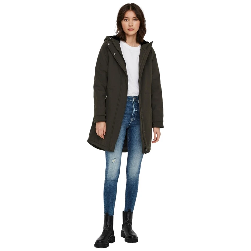 Vero Moda Parka Verde Chaqueta de Mujer Parka Clen Mila 1023531 - Imagen 2 de 4