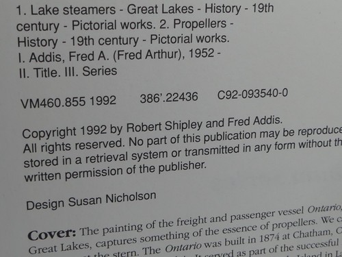 Propellers Great Lakes Album Series HC 1st Canadian Edition 1992 Shipley Addis - Picture 8 of 10