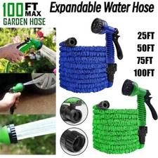 Garden Hose 25ft Extra Strength Fabric Flexible Expanding Hose with Spray Nozzl