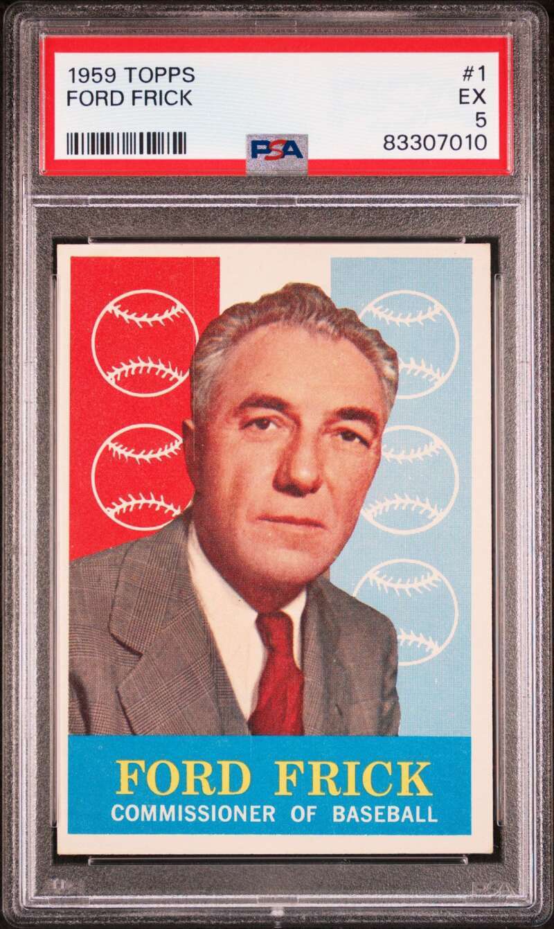 1959 Topps #1 Ford Frick PSA 5 COMM  (7010)