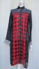 Pakistani Designer CROSS STITCH Luxury Sheer Kurti / Pret / Kameez SZ M - NWT