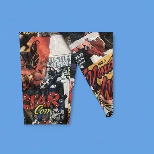 WONDER WOMAN Mesh Top Comic Print Slim Fit PLUS SIZE Tee- FAST SHIPPING - Picture 7 of 10