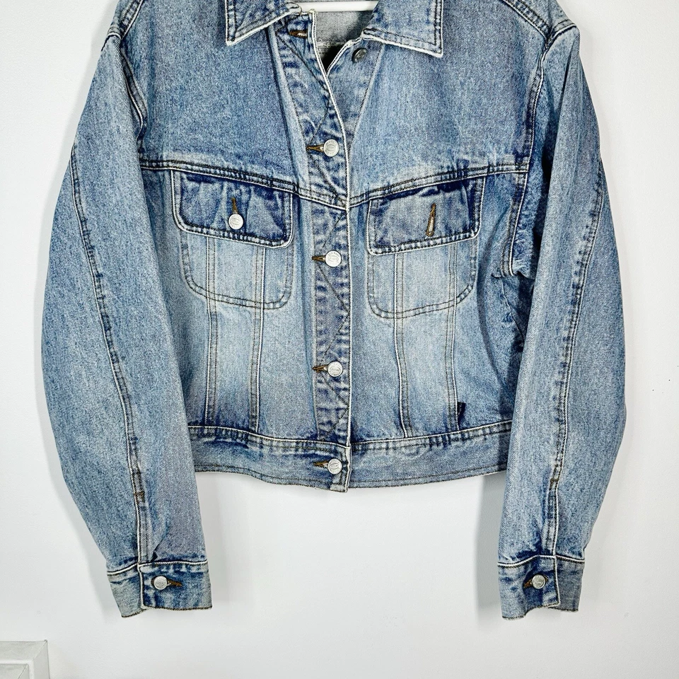 True Vintage Old Navy Denim Jacket Original 90’s Tag Size Women’s Large - Image 2 of 4