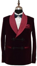 Men Vintage Velvet Blazer Smoking Jacket Wedding Christmas Party Frogging Jacket