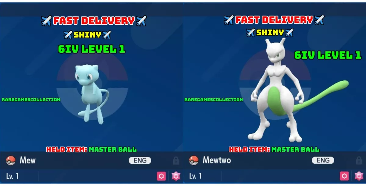 MEW MEWTWO 6IV Legendaries / Pokemon Scarlet and Violet / 