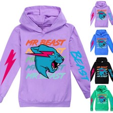 Kinder Mr Beast Druck Hoodie Sweatshirt Kapuzenpullover Pullover Mode Tops