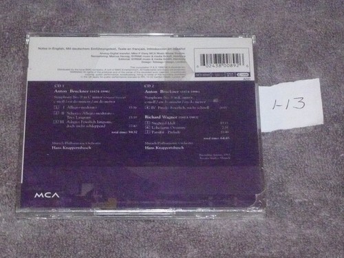 Brand New Hans Knappertsbusch CD / 2-discs / Bruckner Symphony 8 / Wagner / MCA - Picture 2 of 2