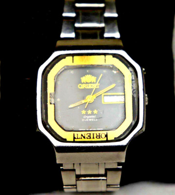 Vintage Mint Orient 3 Star Crystal M SCYW-2800 Automatic 21J TV Case Men s Watch