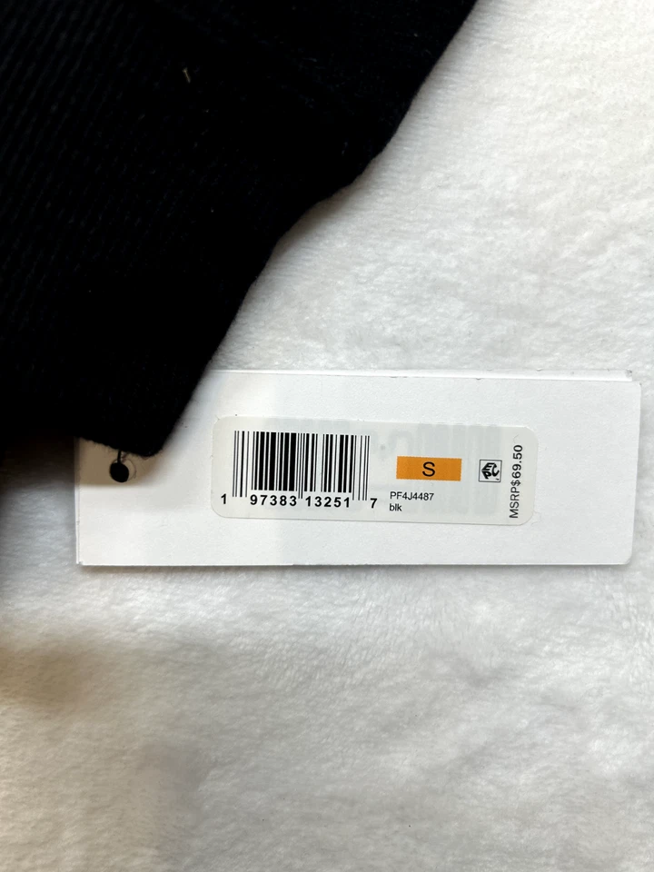 Calvin Klein Performance Fleece Hoodie Womens Small Black Logo Stripe Full Zip - Image 4 of 4