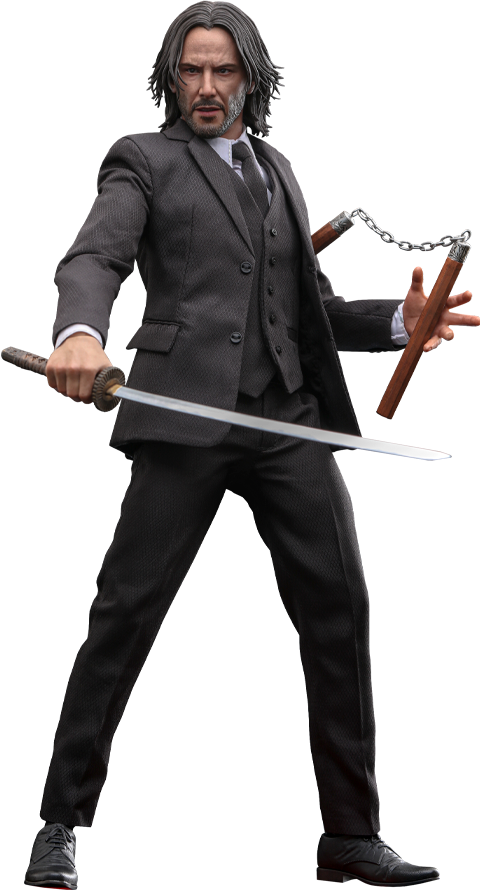 John Wick Chapter 4 Keanu Reeves Sixth Scale Figure 1/6 Hot Toys Sideshow MMS729