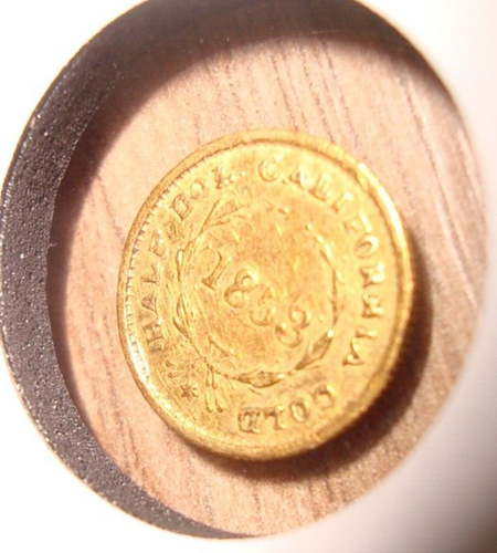 California Small Denomination GOLD 1853 Liberty Head Gold Half Dollar-Round DOL. - Picture 5 of 13