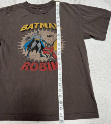 ロビン Batman and Robin Grey T-shirt, Kids XL Gray Caped Crusaders DC