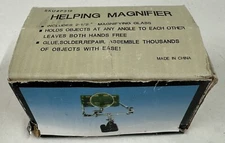 Helping Magnifier Magnifying Glass 2”x 2-1/2” Holds Object Leaves Hands Free