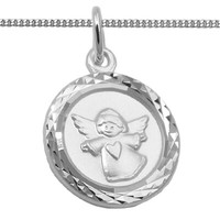 Baby Taufe Kinder Engel AnhäNger Mit Herz Und Namen Gravur Mit Kette Silber 925