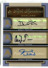 2012 SP Signature Brett Hunter Cecil Tanner Jemile Weeks TRIPLE AUTO RC A'S