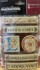 New Vintage Creative Imaginations NARRATIVES CHIPBOARD free USA ship