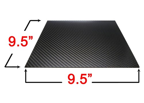 9.5" Premium Real Carbon Fiber Panel Plate with Twill Weave Pattern 1.6MM Thick - Picture 2 of 6