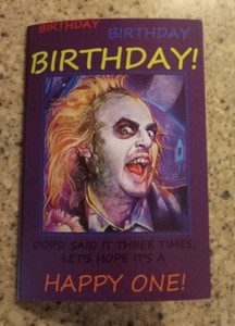 Beetlejuice Birthday card