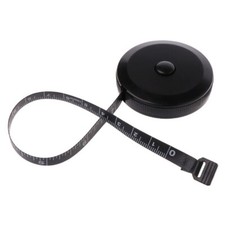 Black Retractable Soft Tape Measure 1.5m 5ft 60" Sewing Tailor Body Measuring