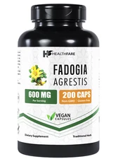 Healthfare Fadogia Agrestis 600mg 200 Capsules Boost Muscle, Strength, Recovery