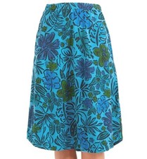 NWT New FRESH PRODUCE SKETCHED FLORA LONG AVERY SKIRT SEAPORT BLUE M MRSP 75