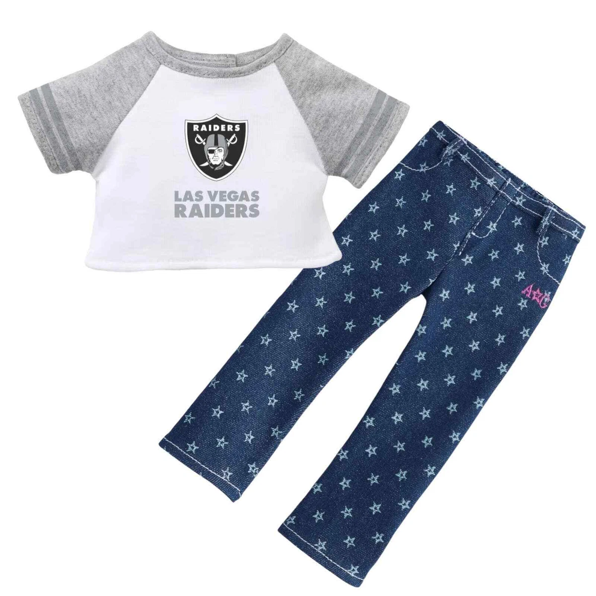 American Girl Doll NFL LasVegas RAIDERS FAN TEE STAR JEGGINGS
