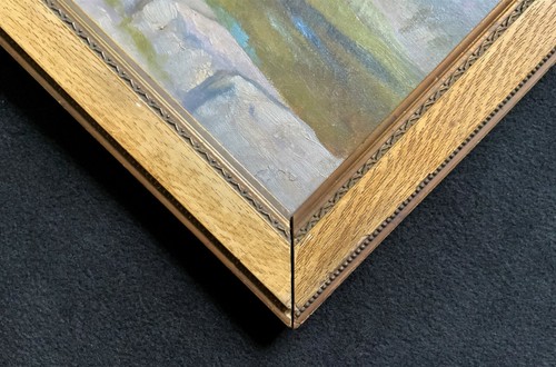 'A Derbyshire River Landscape' Original 19th Century Framed Oil Painting - Picture 11 of 12