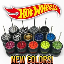 1/64 Scale TE37 Volk Rays 6 spoke Real Rider Wheels Rims Tires Set for Hot