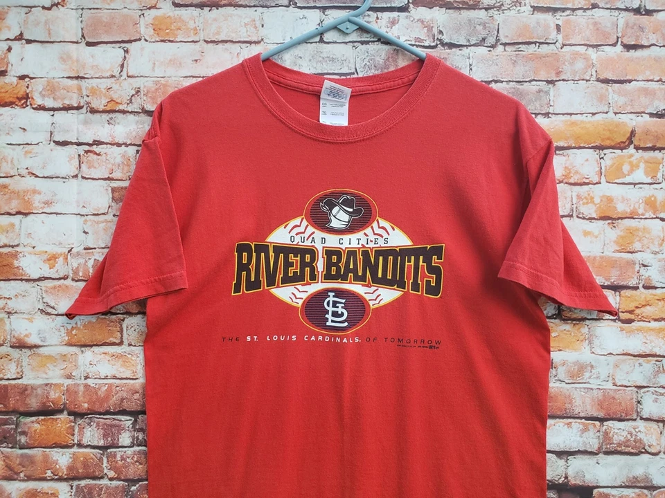 🔥 Camisa masculina quad City River Bandits St. Louis Cardinals afiliados grande G GG - Imagem 2 de 4