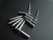 FN 5.7x28mm 5.7 Bullet shaped whiskey stones Stainless steel MADE IN USA 12 pk.
