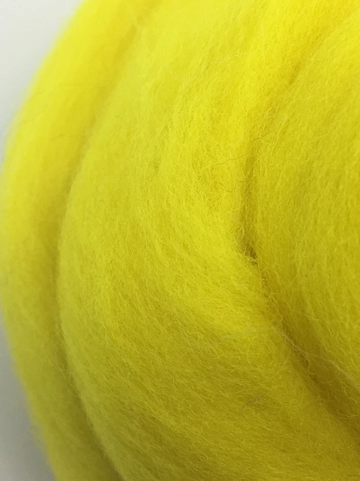 Lemon Drop Yellow Wool Top Roving - Image 2 of 4