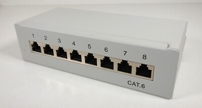 LogiLink Profi Cat.6 Patchpanel Verteilerfeld, Tisch/Wand/Desktop, STP  8 Port