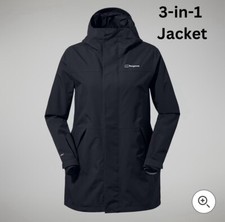 Berghaus Monic 3-in-1 Jacket - Black, Size 12, Brand New With Tags, Rrp £280. K6