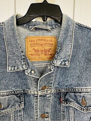 ジャケット・アウター 80s Levi's TrackerJacket 71411 Denim 3rd Vintage 80's Levis Type 3 Trucker Denim Jacket Size 42 Dark