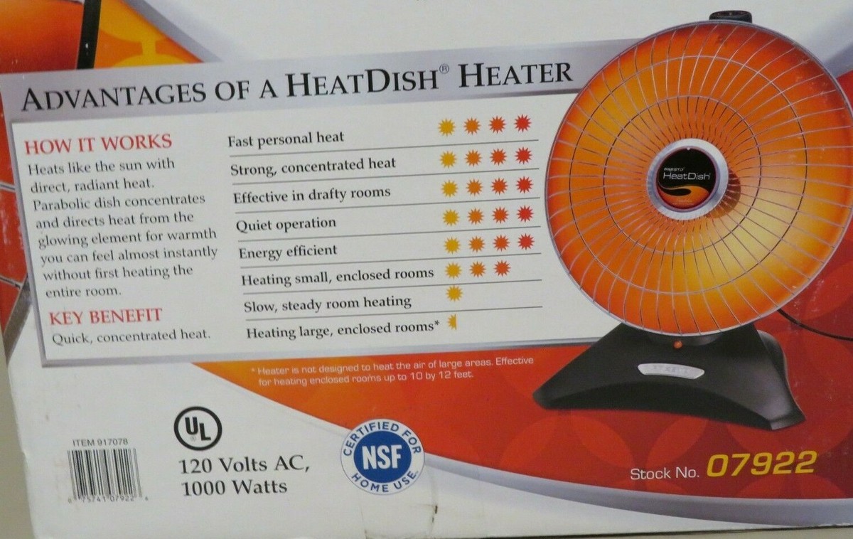Costco Presto Heat Dish Heater Patio Heater Radiant Dish Heater
