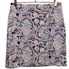 Talbots Paisley Mini Skirt 4