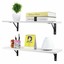 2pcs display wall mounted floating ledge shelves with bracket for pictures frame