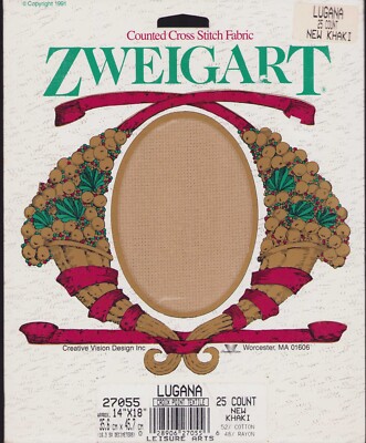 Cross Stitch Zweigart New Kahiki 25 ct Lugana Germany Switzerland 14x18'' Fabric