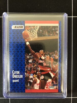 Clyde Drexler Fleer 1991/92 - NBA Basketball Card #168 Portland Blazers Top 75