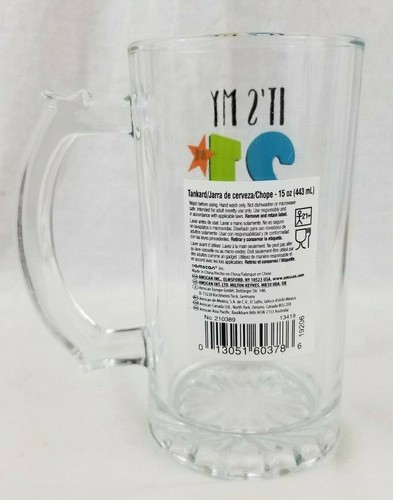 Tazza birra in vetro massiccio con manico 15 oz. "È IL MIO 21° GIORNO DELLA BIRRA" - NUOVO!!! - Foto 3 di 5