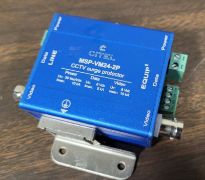 CITEL CCTV Surge Protector SPD  24VAC/VDC DATA 2 PAIRS 0-5V +VIDEO FEMALE BNC