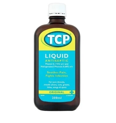 TCP Original Antiseptic Liquid (lindert Schmerzen, bekämpft Infektionen) 200ml.