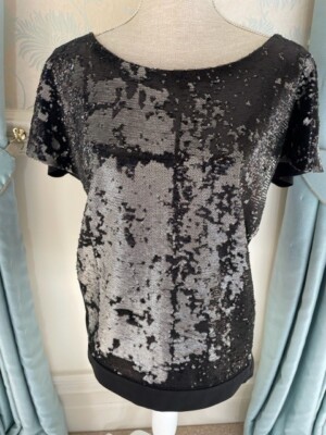 Special occasion ''Sa-Hara'' Sequined Evening Top Size 40 NEW with tags