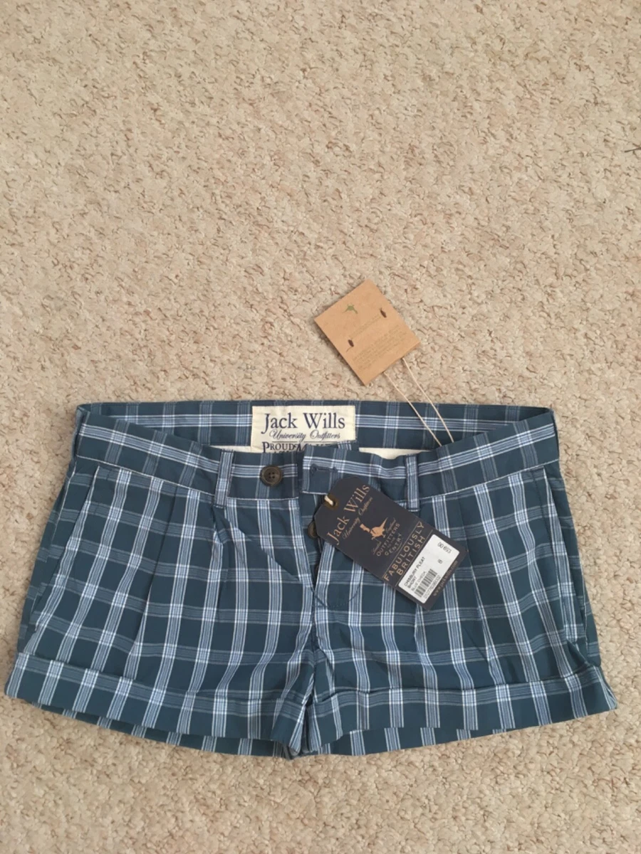Short Chaud Femme Jack Wills En Coton Rayé - Taille UK 8 - Occasion Très Bon état