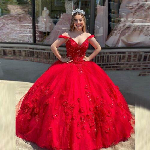 Princess Red Quinceanera Dresses Off ...