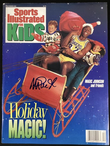 Magic Johnson Signed Sports Illustrated For Kids 12/1989 No Label Laker Auto BAS - Picture 2 of 8